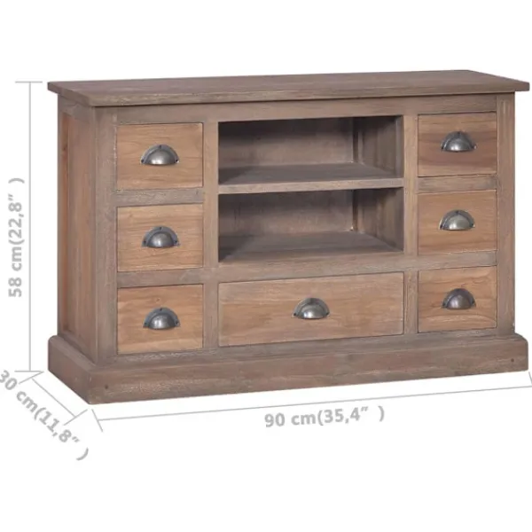 vidaXL Sideboards>Skänk 90x30x58 cm massiv teak