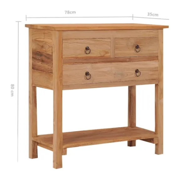 vidaXL Sideboards>Skänk 78x35x80 cm massiv teak