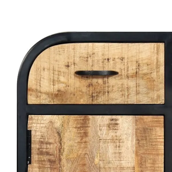 vidaXL Sideboards>Skänk 60x30x75 cm massivt mangoträ och järn