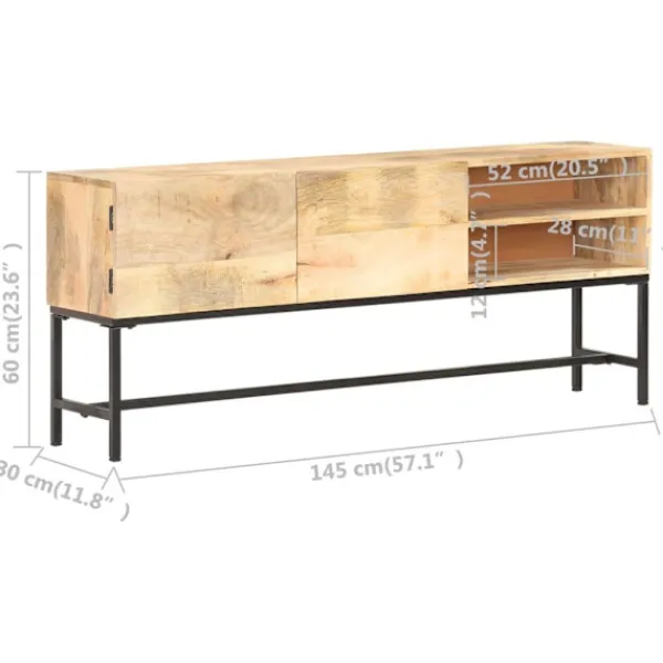 vidaXL Sideboards>Skänk 145x30x60 cm massivt mangoträ