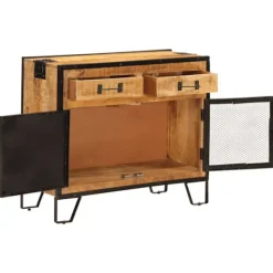 vidaXL Sideboards>Skänk 80x31x66 cm massivt grovt mangoträ och metall