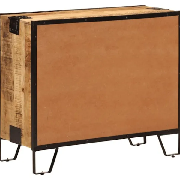 vidaXL Sideboards>Skänk 80x31x66 cm massivt grovt mangoträ och metall