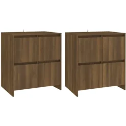 vidaXL Skåp>Skänkar 2 st ek 70x41x75 cm konstruerat trä