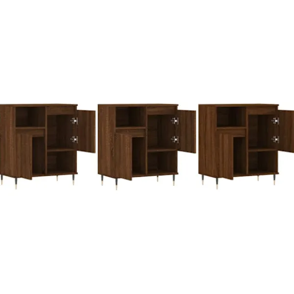 vidaXL Sideboards>Skänkar 3 st ek konstruerat trä