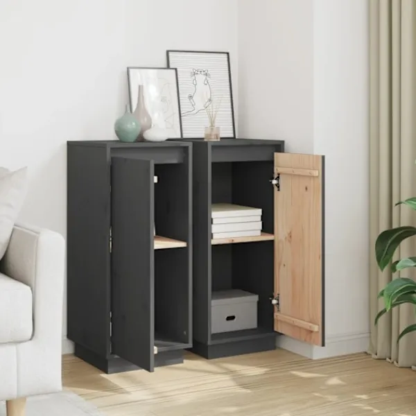 vidaXL Sideboards>Skänkar 2 st 31,5x34x75 cm massiv furu