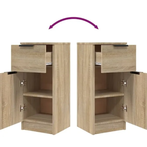 vidaXL Sideboards>Skänkar 2 st sonoma-ek 30x30x70 cm konstruerat trä