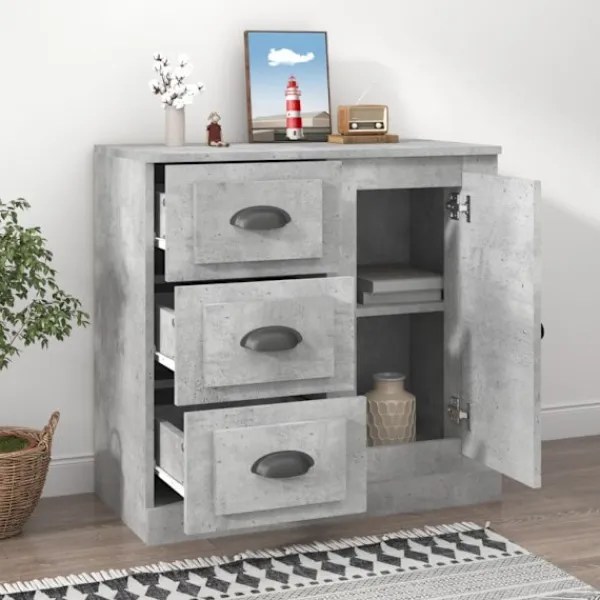 vidaXL Byråer>Skåp betong 70x35,5x67,5 cm konstruerat trä