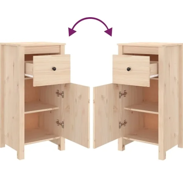 vidaXL Skåp>Skåp 40x35x80 cm massiv furu