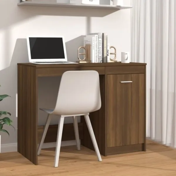 vidaXL Kontorsmöbler>Skrivbord ek 100x50x76 cm konstruerat trä