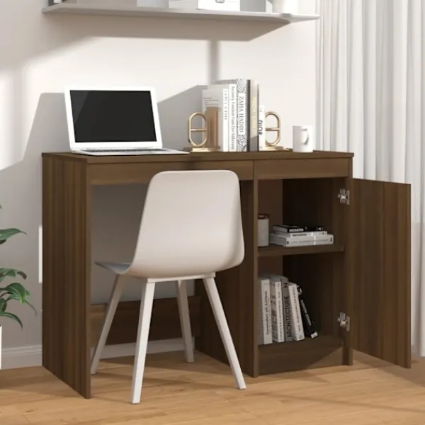 vidaXL Kontorsmöbler>Skrivbord ek 100x50x76 cm konstruerat trä