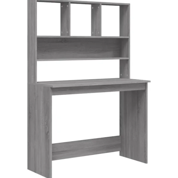 vidaXL Kontorsmöbler>Skrivbord med hyllor sonoma 102x45x148cm konstruerat trä