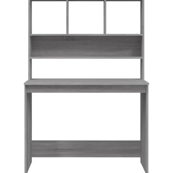 vidaXL Kontorsmöbler>Skrivbord med hyllor sonoma 102x45x148cm konstruerat trä