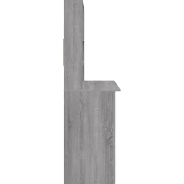 vidaXL Kontorsmöbler>Skrivbord med hyllor sonoma 102x45x148cm konstruerat trä
