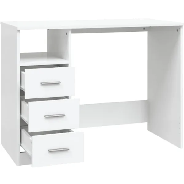 vidaXL Kontorsmöbler>Skrivbord med lådor 102x50x76 cm konstruerat trä