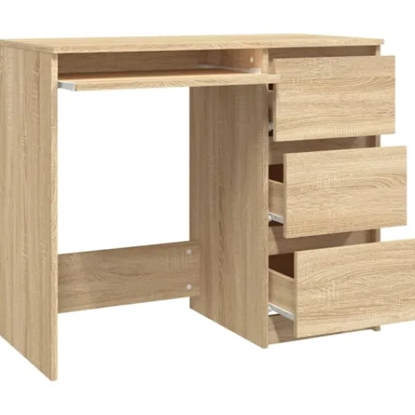 vidaXL Kontorsmöbler>Skrivbord sonoma-ek 90x45x76 cm konstruerat trä