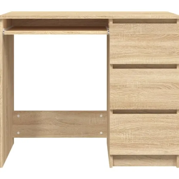 vidaXL Kontorsmöbler>Skrivbord sonoma-ek 90x45x76 cm konstruerat trä