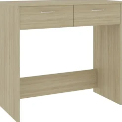 vidaXL Kontorsmöbler>Skrivbord sonoma-ek 80x40x75 cm konstruerat trä