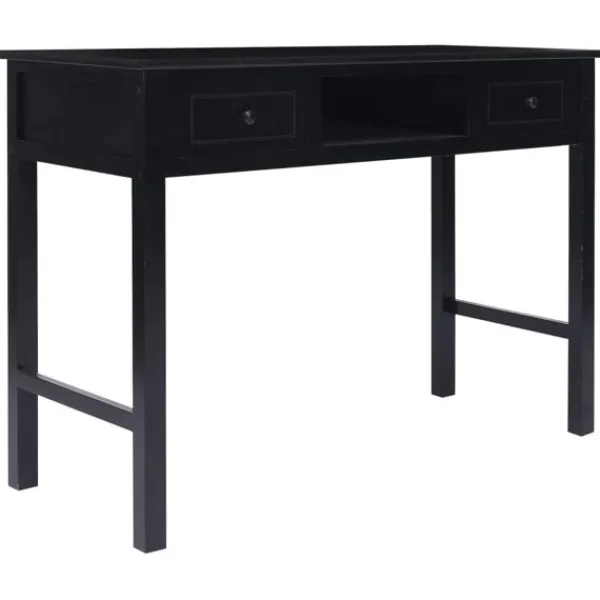 vidaXL Kontorsmöbler>Skrivbord 108x45x76 cm massivt kejsarträ
