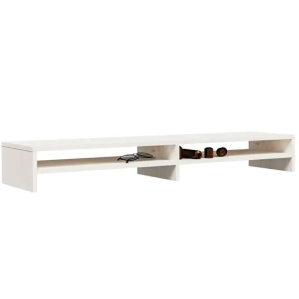 vidaXL Hyllor>Skärmställ 100x24x13 cm massiv furu