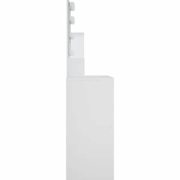 vidaXL Sminkbord>Sminkbord med LED 86,5x35x136 cm