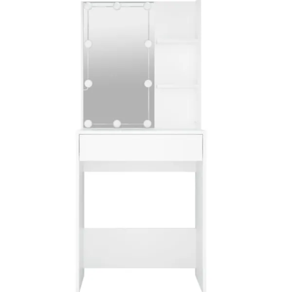 vidaXL Sminkbord>Sminkbord med LED 60x40x140 cm