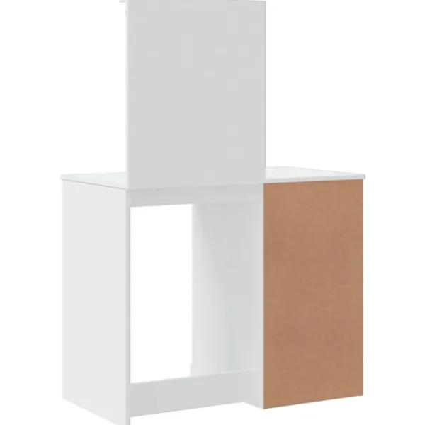 vidaXL Sminkbord>Sminkbord med LED-lampor 90x42x132,5 cm