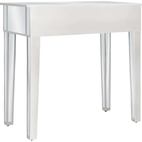 vidaXL Sminkbord>Sminkbord med pall spegellådor MDF och glas