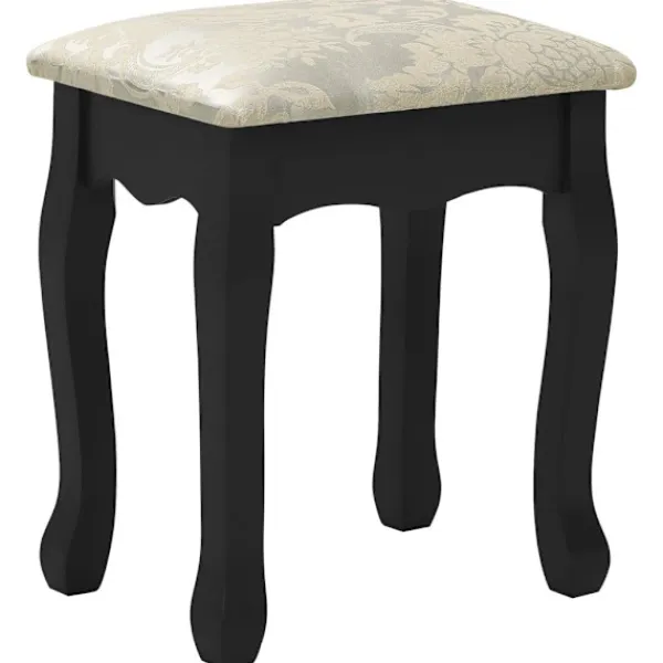 vidaXL Sminkbord>Sminkbord med pall 75x69x140 cm paulowniaträ