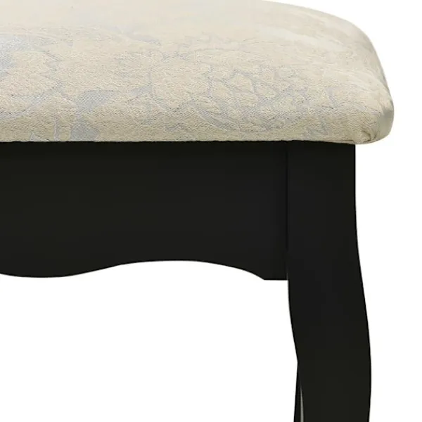 vidaXL Sminkbord>Sminkbord med pall 75x69x140 cm paulowniaträ