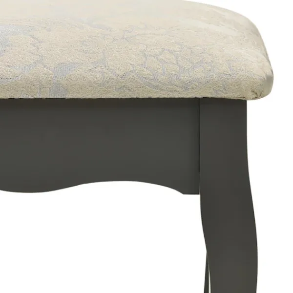 vidaXL Sminkbord>Sminkbord med pall 50x59x136 cm paulowniaträ