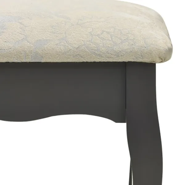 vidaXL Sminkbord>Sminkbord med pall 75x69x140 cm paulowniaträ