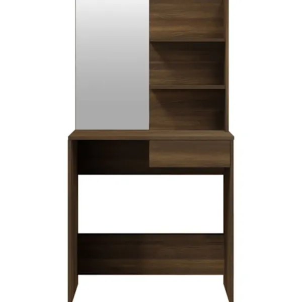 vidaXL Sminkbord>Sminkbord med spegel ek 74,5x40x141 cm