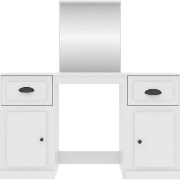 vidaXL Sminkbord>Sminkbord med spegel 130x50x132,5 cm