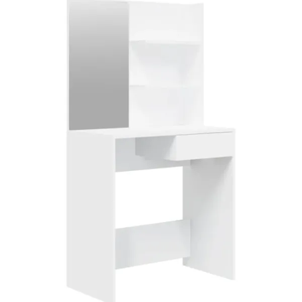vidaXL Sminkbord>Sminkbord med spegel 74,5x40x141 cm