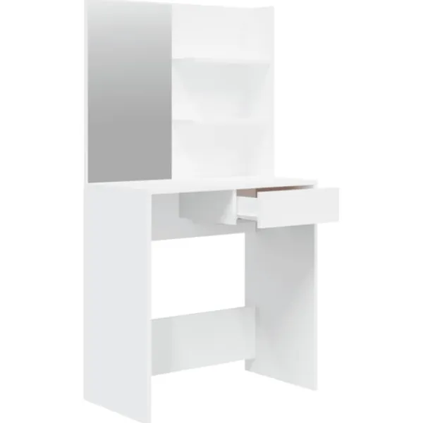 vidaXL Sminkbord>Sminkbord med spegel 74,5x40x141 cm