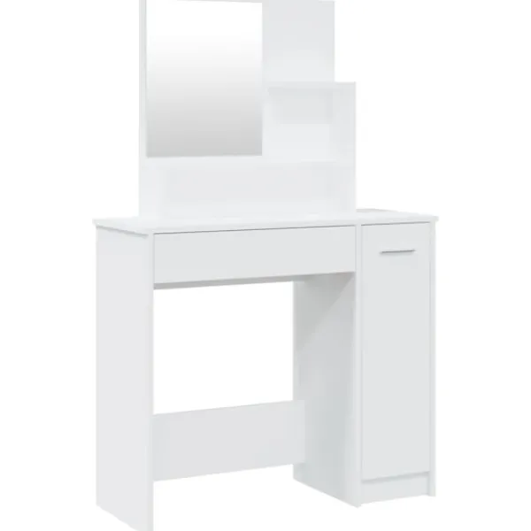 vidaXL Sminkbord>Sminkbord med spegel 86,5x35x136 cm