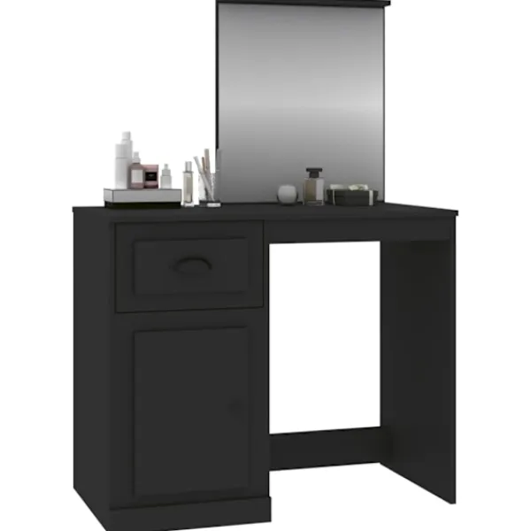 vidaXL Sminkbord>Sminkbord med spegel 90x50x132,5 cm konstruerat trä