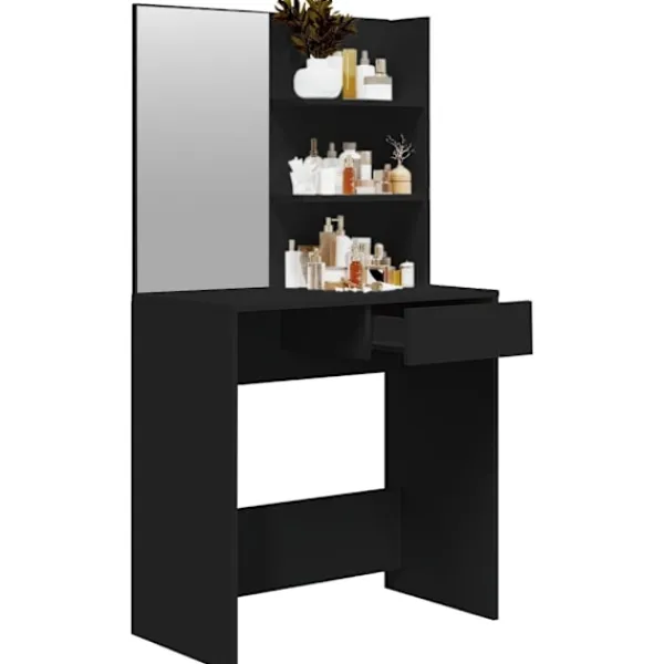 vidaXL Sminkbord>Sminkbord med spegel 74,5x40x141 cm