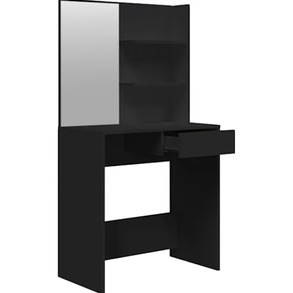 vidaXL Sminkbord>Sminkbord med spegel 74,5x40x141 cm