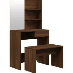 vidaXL Sminkbord>Sminkbord set ek 74,5x40x141 cm