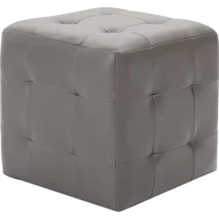 vidaXL Sittpuffar>Sängbord 2 st 30x30x30 cm konstläder