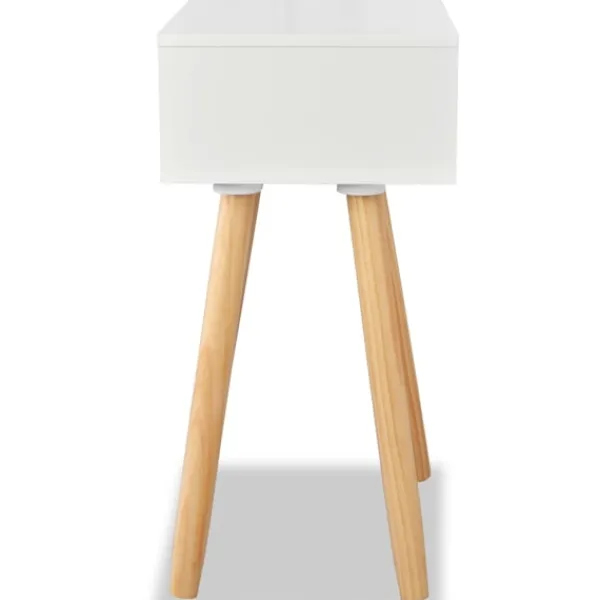 vidaXL Sängar>Sängbord 2 st massiv furu 40x30x61 cm vit Vit