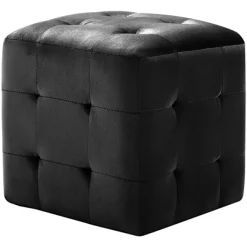 vidaXL Sittpuffar>Sängbord 2 st 30x30x30 cm sammetstyg