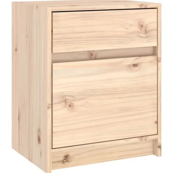 vidaXL Sängar>Sängbord 2 st 40x31x50 cm massiv furu