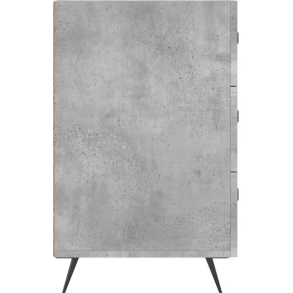 vidaXL Byråer>Sängbord betonggrå 40x40x66 cm konstruerat trä Grå