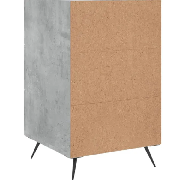 vidaXL Byråer>Sängbord betonggrå 40x40x66 cm konstruerat trä Grå