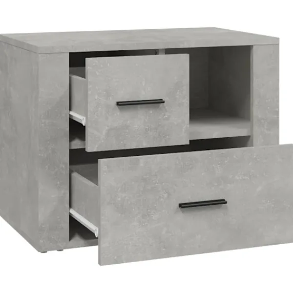 vidaXL Byråer>Sängbord betonggrå 60x36x45 cm konstruerat trä Grå