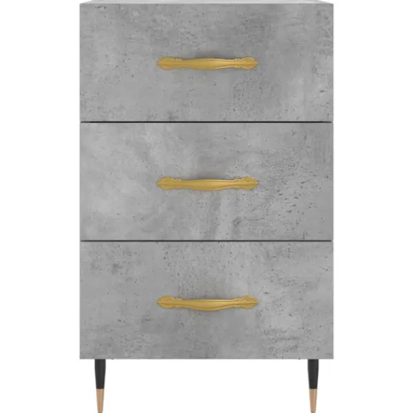 vidaXL Byråer>Sängbord betong 40x40x66 cm konstruerat trä