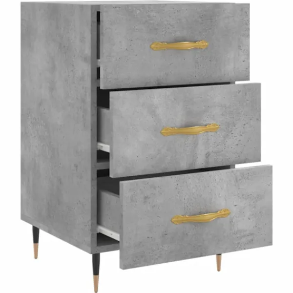 vidaXL Byråer>Sängbord betong 40x40x66 cm konstruerat trä