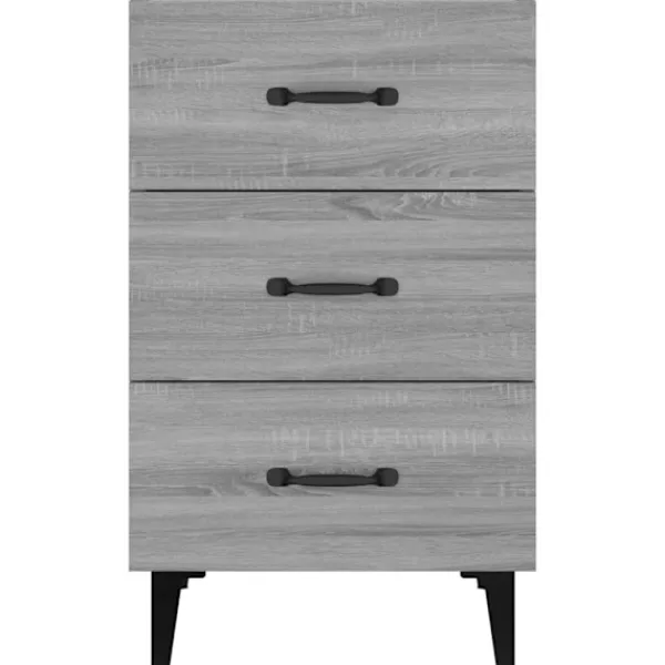 vidaXL Byråer>Sängbord sonoma-ek 40x40x66 cm konstruerat trä